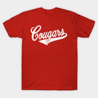 Vintage Cougars Throwback Basketball T-Shirt